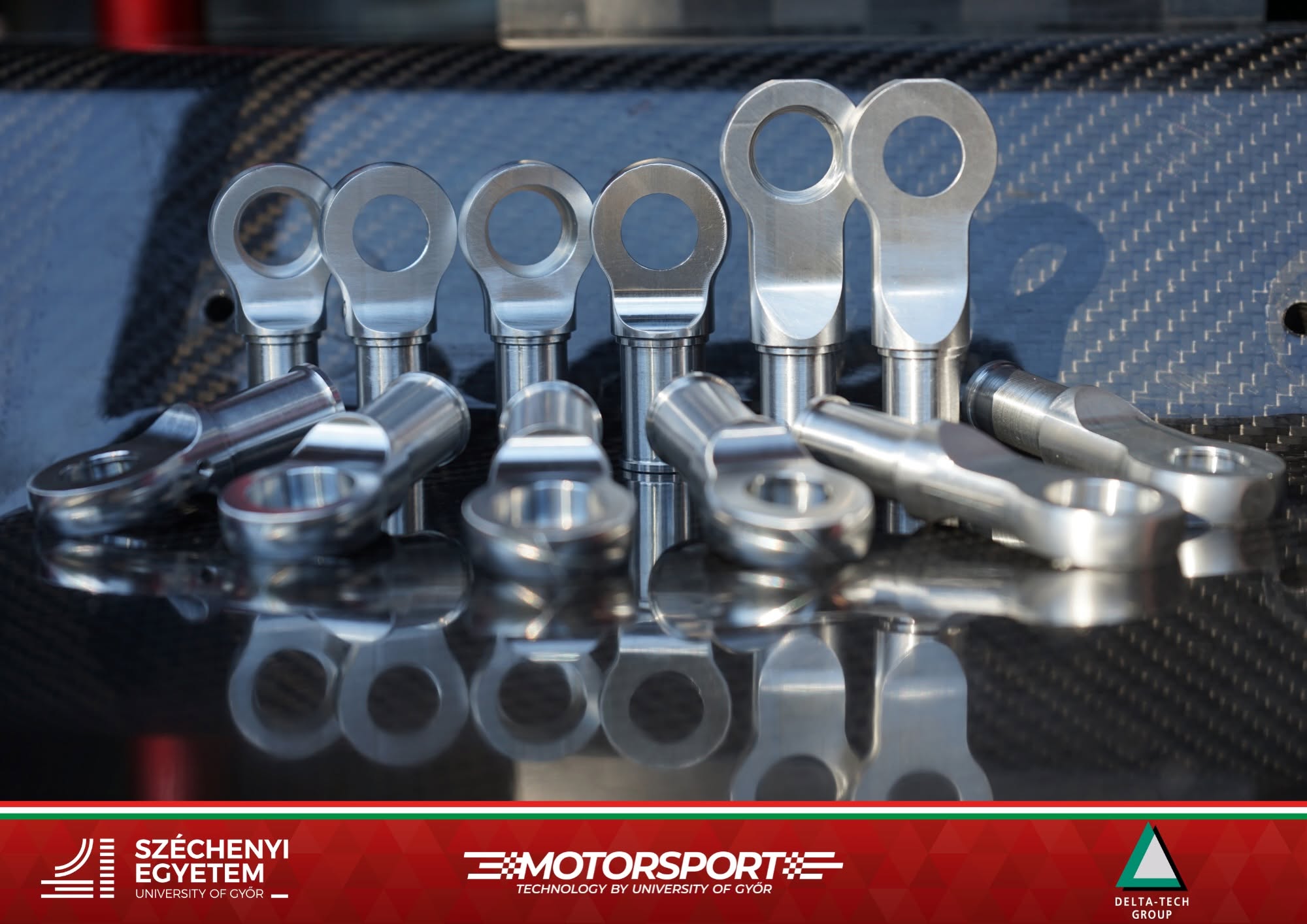 Suspension inserts manufactured by DELTA-TECH for the Arrabona Racing Team Formula Student race car