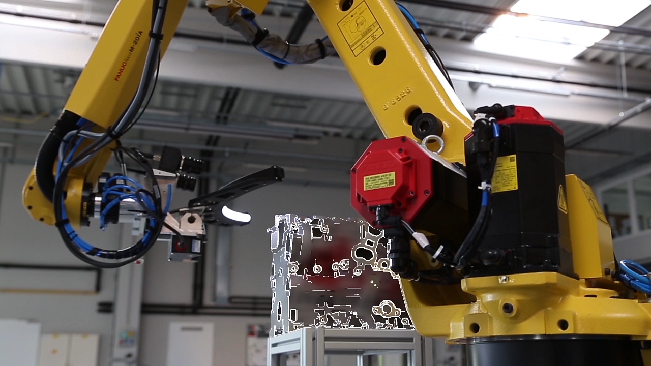DELTA-TECH robotic machine-vision quality inspection in operation